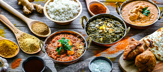 Composition with indian dishes
