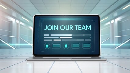 Virtual recruitment event join our team digital platform hiring process modern environment engaging viewpoint