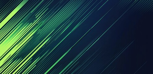 Obraz premium Abstract green and navy blue background with diagonal lines vector presentation 