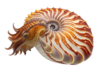 Aflamboyant cuttlefish in curved posture display underwater marine life photography deep sea, isolated on white or transparent background