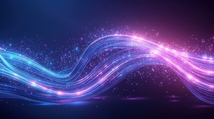 Fototapeta premium Mesmerizing Waves of Celestial Energy Glowing abstract cosmic swirls luminous digital backdrop and captivating galaxy inspired visuals Ethereal futuristic