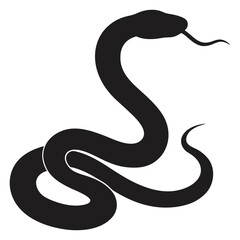 snake graphic icon snake black silhouette isolate vector