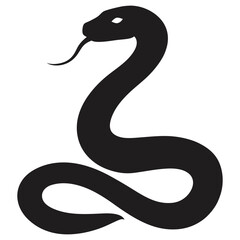 snake graphic icon snake black silhouette isolate vector