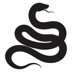 snake graphic icon snake black silhouette isolate vector