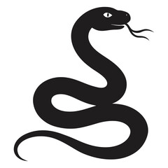 snake graphic icon snake black silhouette isolate vector
