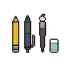 pencil pen brush pixel art