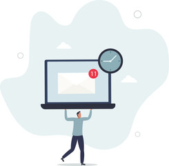 Stress management illustration.Mindfulness and meditation at work concept.flat character life .