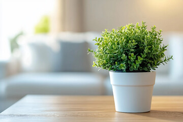 Decorative office houseplant with lush leaves generated with AI