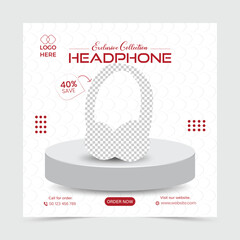 Modern product social media post design template