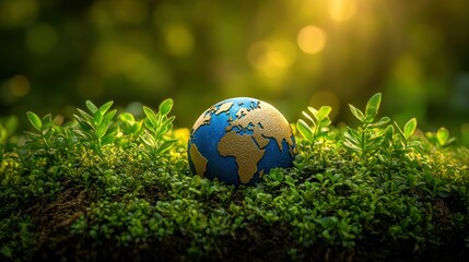 Earth in a verdant setting