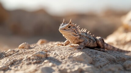 lizard resting on a rocky surface
