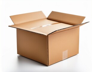package cardboard box isolated on white background