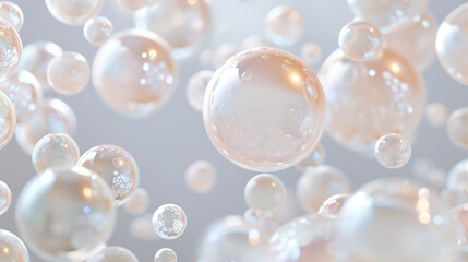 Fototapeta premium Frosted pearl to ivory mist gradient background, light and elegant.