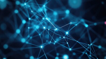 Obraz premium Abstract image of interconnected business communication lines and nodes.