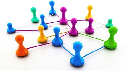 Abstract network of interconnected business nodes representing expansion.