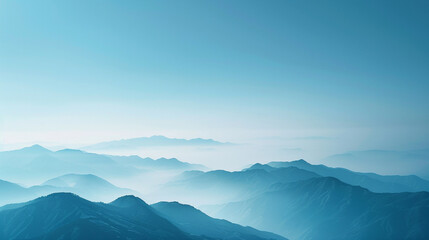 Misty sky to icy blue gradient background, fresh and cool.