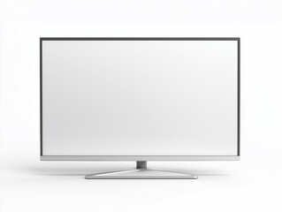 White Screen LED TV: Modern Television Isolated on a Clean Background, lcd monitor isolated on white