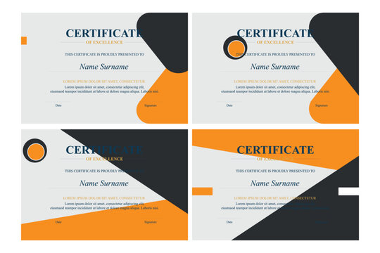 Four Modern Certificates of Excellence Design (1)