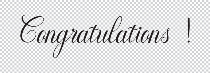 Congratulations lettering design. Fun and joyful typography design. Congrats message banner. 1176
