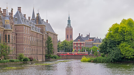 Binnenhof, historical buillding of the States General of the Netherlands, as well as the Ministry...