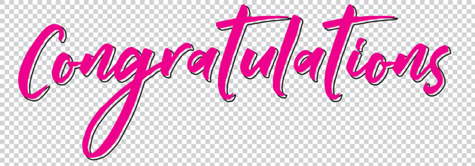 Congratulations. Wavy elegant calligraphy spelling for decoration on holidays. 1176