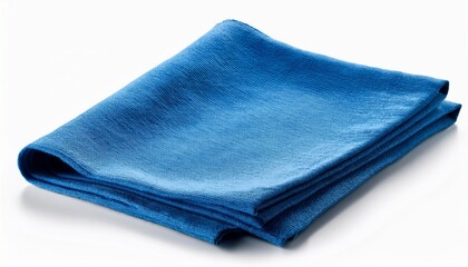 blue napkin isolated on white background