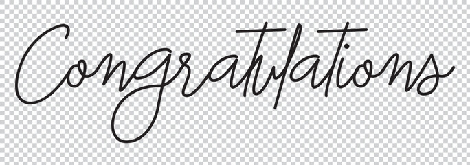 Congratulations. Wavy elegant calligraphy spelling for decoration on holidays. 1176