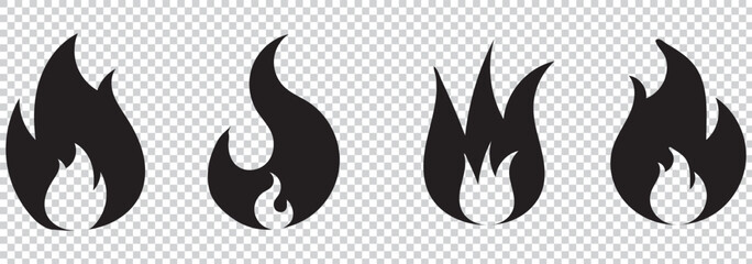Fire flame icon. Burning symbol. Fireball sign. Fire flame icon isolated on white background. Vector illustration . 1176