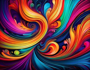 Fototapeta premium abstract colorful swirls a symphony of hues
