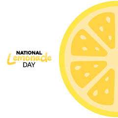 vector graphic of National Lemonade Day for National Lemonade Day celebration.