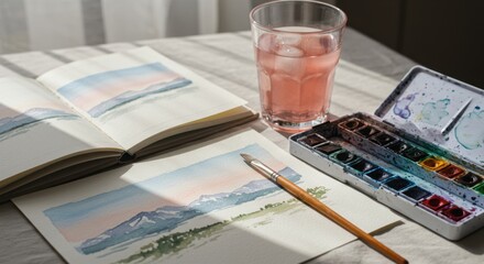 Watercolor Set and Sketchpad Ready for Art