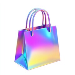 Shopping icon bag in Gradient Colors.