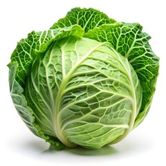 cabbage isolated on white background, full depth of field