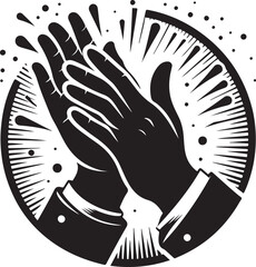 Clapping hands vector illustration