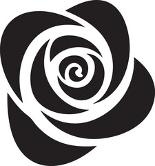 Minimalistic rose flower logo icon sign vector design