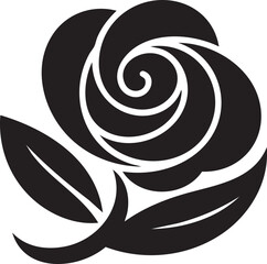 Minimalistic rose flower logo icon sign vector design
