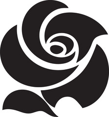 Obraz premium Minimalistic rose flower logo icon sign vector design