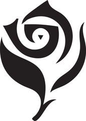 Minimalistic rose flower logo icon sign vector design
