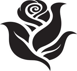 Obraz premium Minimalistic rose flower logo icon sign vector design