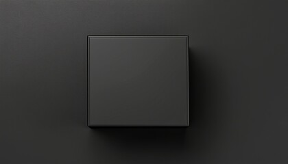 square black box mockup on dark background 3d rendering