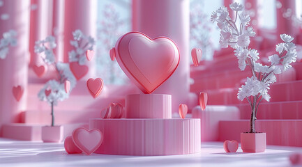 pink gift box with ribbon