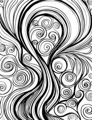 pattern, seamless, vector, ornament, design, wallpaper, floral, illustration, art, texture, decoration, swirl, vintage, black, flower, backdrop, curl, leaf, swirls, nature, element, wave, decorative, 