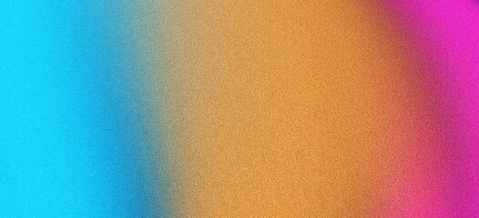 Abstract grainy gradient background, teal orange pink blue gradient noise texture summer banner header cover backdrop design