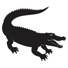 crocodile silhouette vector art
