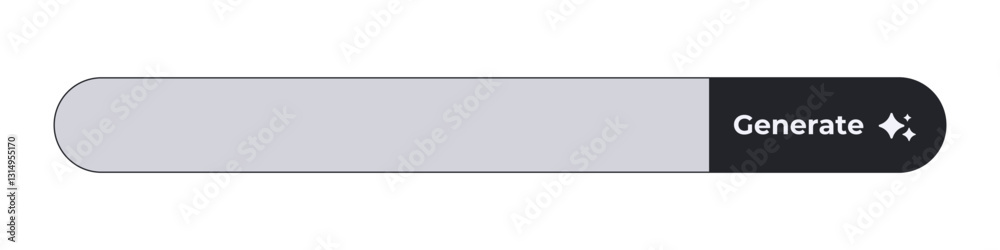 Poster there is a black and white button with the word generate prominently displayed on it, ready for use 