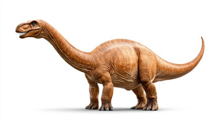 Fototapeta premium A detailed illustration of a dinosaur, showcasing its distinctive features and textures, perfect for educational materials, children's books, or scientific presentations in paleontology,