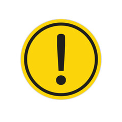 Warning sign symbol on white background. Vector Illustration