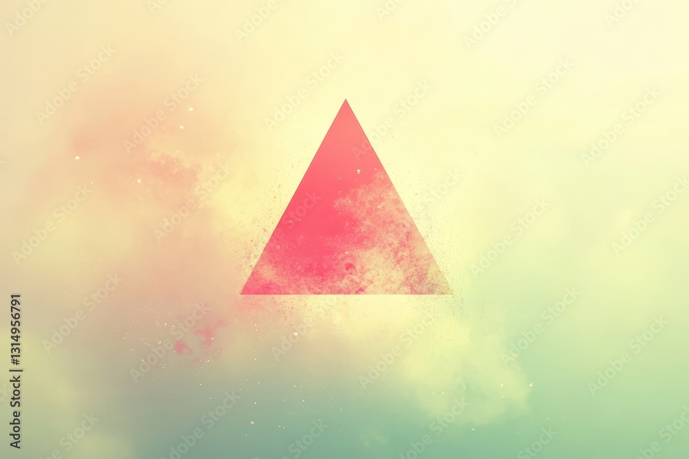 Aufkleber abstract triangle shape in soft colorful background with texture