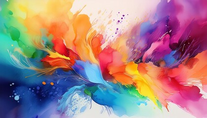 vibrant abstract watercolor splash art design