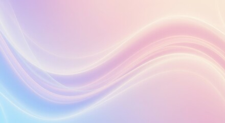 Abstract waves, soft pastel colors, pink and blue gradient, ethereal atmosphere, flowing curves, smooth transitions, watercolor texture, dreamy background, gentle undulations, minimalist design, sooth